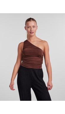 Pcjarisa One Shoulder Top D2d Chicory Coffee