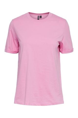 Pcria Ss Fold Up Solid Tee Noos Bc Begonia Pink