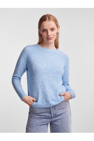 Pcjuliana Ls O-Neck Knit Noos Bc Airy Blue