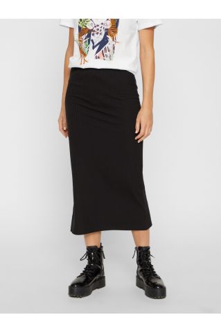 Pckylie Mw Midi Skirt  Noos Black