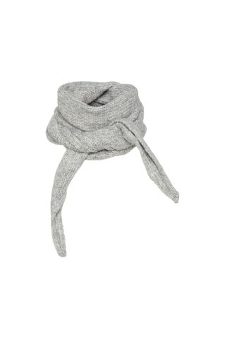 Pclullu Mini Knit Scarf D2d Dark Grey Melange
