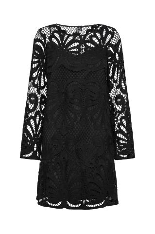 Pclykke Ls Lace Dress D2d Black