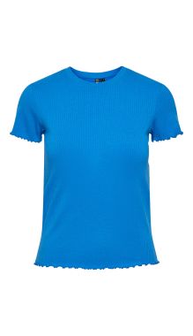 PCNICCA SS O-NECK TOP NOOS French Blue