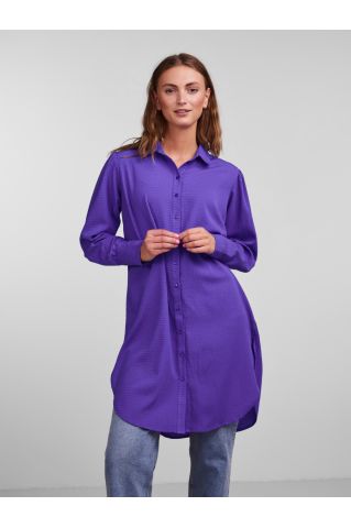 Pcnira Ls Shirt Dress Kac Camp Ultra Violet