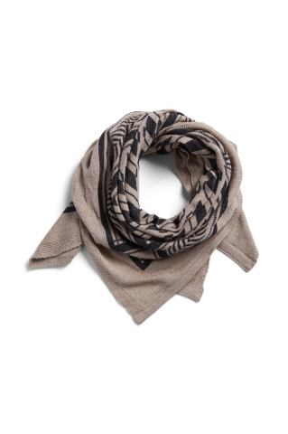Pcnovis Small Sqaure Scarf Bc Silver Mink