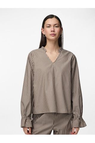 Pcpenny ls tie string blouse pwp mm Fossil