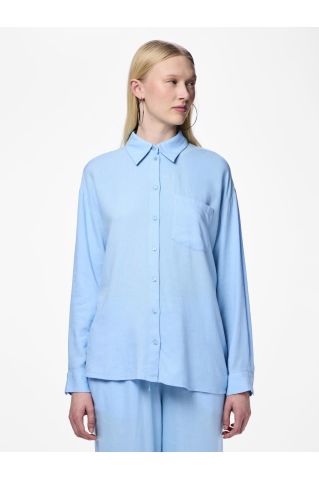 Pcpia ls loose shirt pwp mm Airy blue