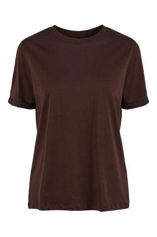 Pcria Ss Fold Up Solid Tee Noos Bc Chicory Coffee
