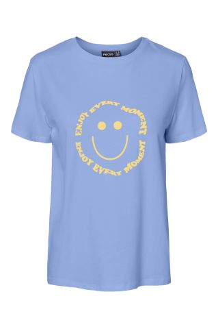 Pieces T-Shirt Pcfibbi Ss Tee Box D2d Vista Blue
