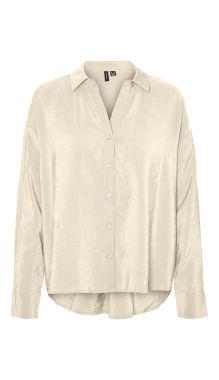Vmqueeny Ls Oversize Shirt Wvn Ga Noos Antique White