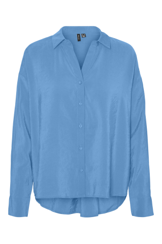 Vmqueeny Ls Oversize Shirt Wvn Ga Noos Bonnie Blue