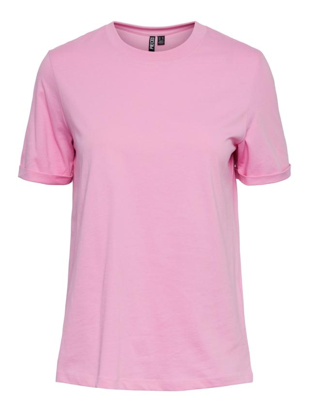 PCRIA SS FOLD UP SOLID TEE NOOS BC Begonia Pink